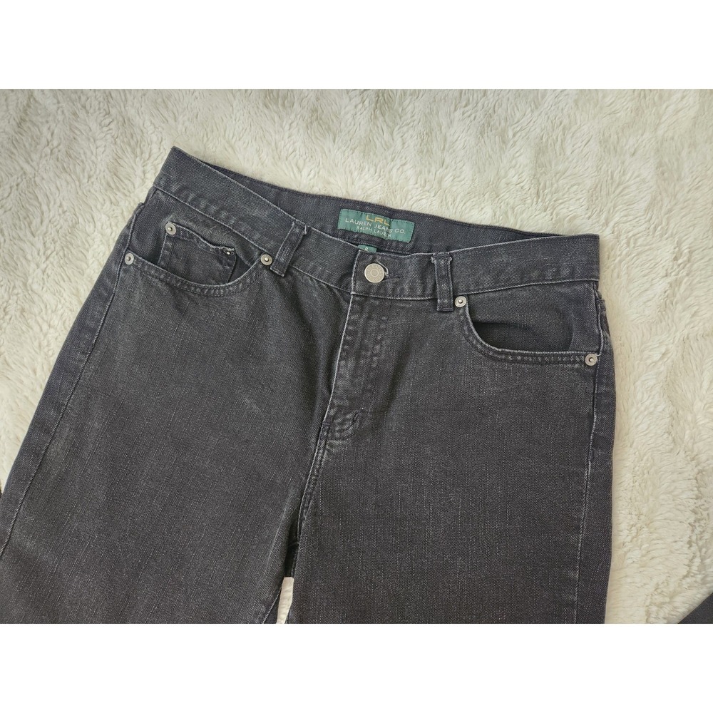 Lauren Ralph Lauren Classic Bootcut Black Jeans Women's Size 6‎ Flap Back Pocket